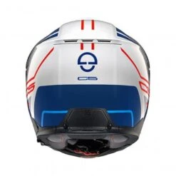 Schuberth C5 Master Motorhelm -Motorfiets Uitrusting C5 master wit blauw achterzijde 7b10