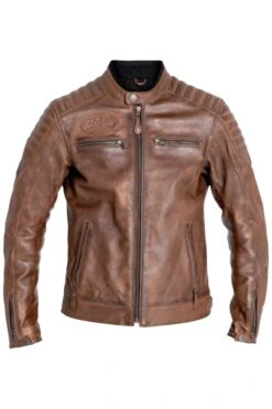 John Doe Dexter Motorjas -Motorfiets Uitrusting John Doe Dexter leather jacket bruin f823